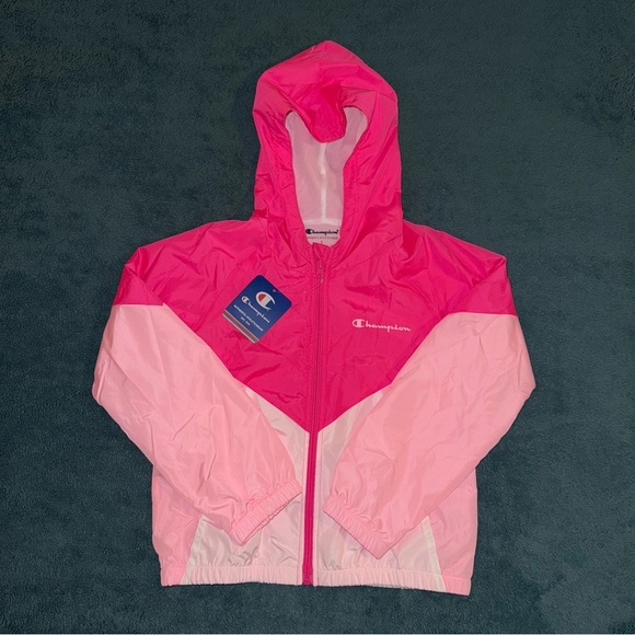Champion Pink Mesh Windbreaker - Girls Size Small - NWT - Picture 1 of 7